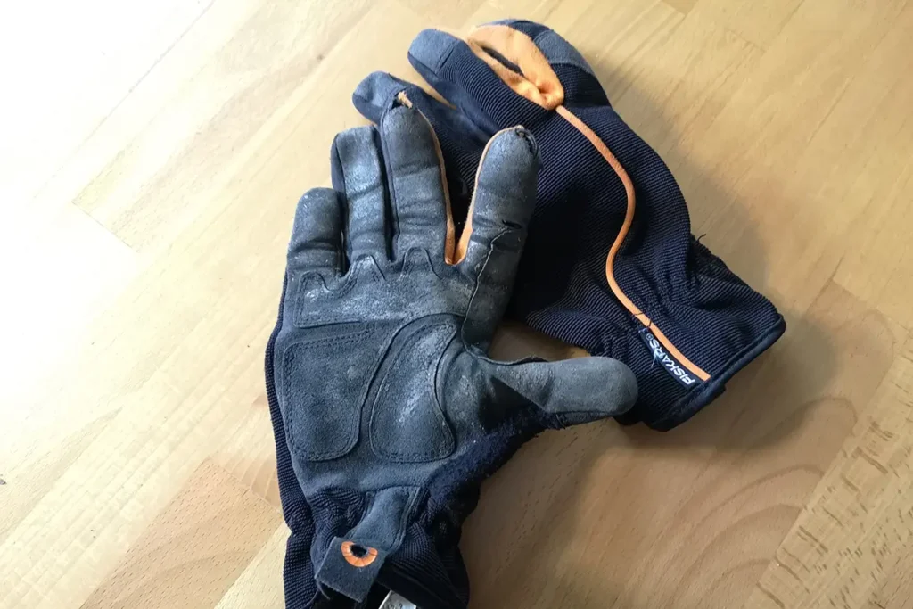 used garden gloves