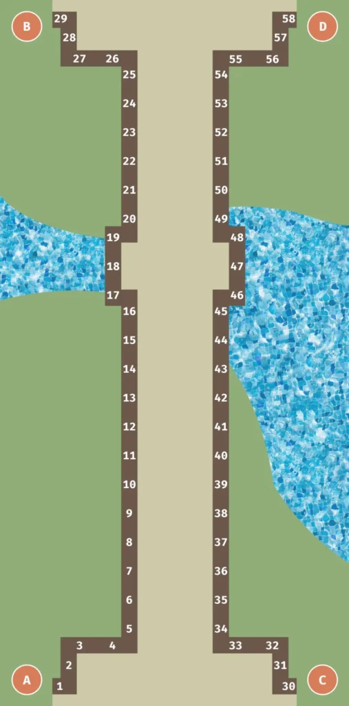 map of the bridge in the Vigeland Sculpture Park