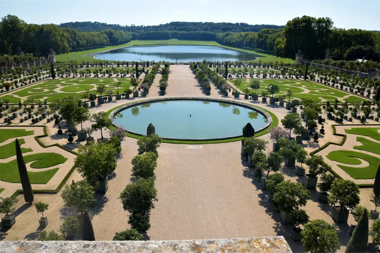 The formal French garden of Versailles